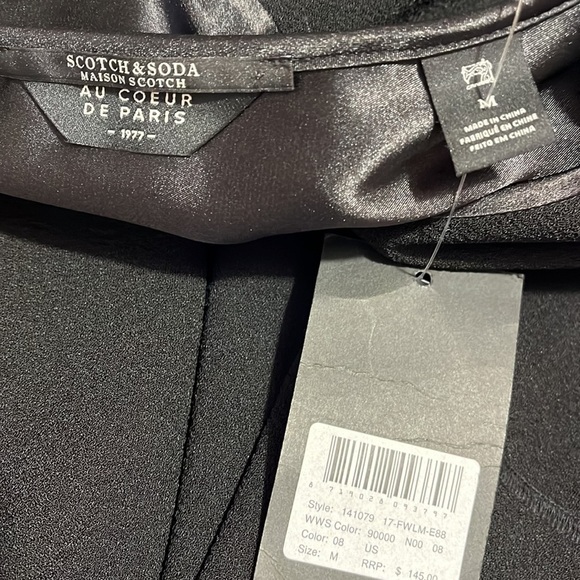 Scotch & Soda Black Flare Dress With Bell Sleeves NWT Sz M - Picture 11 of 12